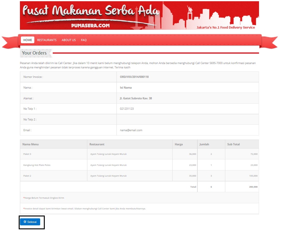 Food Ordering: Food Order Jakarta