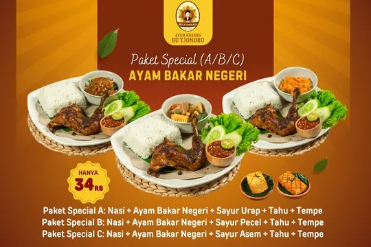 Menu Delivery Ayam Kremes Bu Tjondro