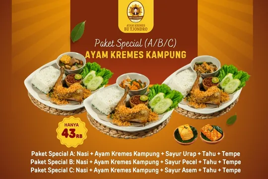 Menu Delivery Ayam Kremes Bu Tjondro