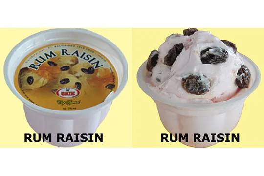 Menu Delivery Baltic Ice Cream