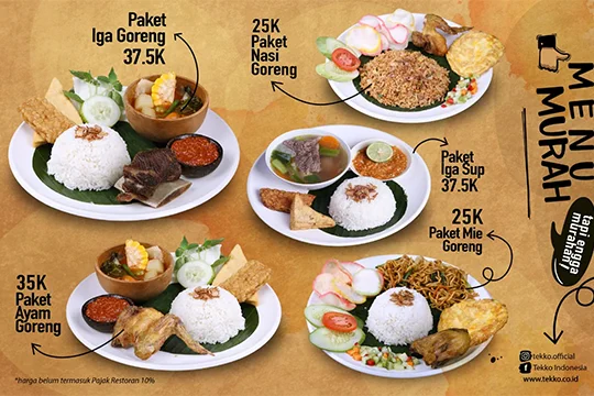 Menu Delivery Warung Tekko